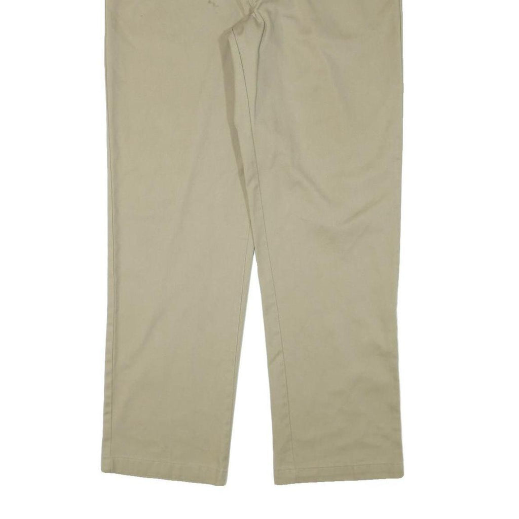 DICKIES Mens Regular Fit Beige Cotton Blend Trousers W38 L34 Workwear Zip