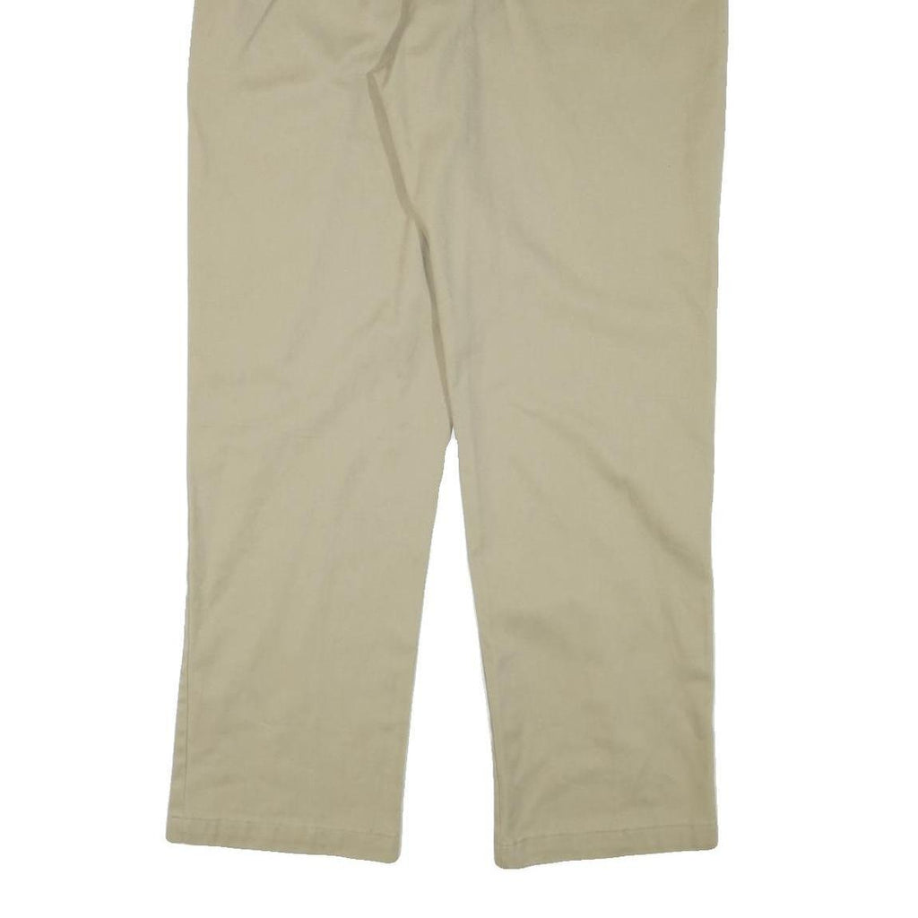 DICKIES Mens Regular Fit Beige Cotton Blend Trousers W38 L34 Workwear Zip