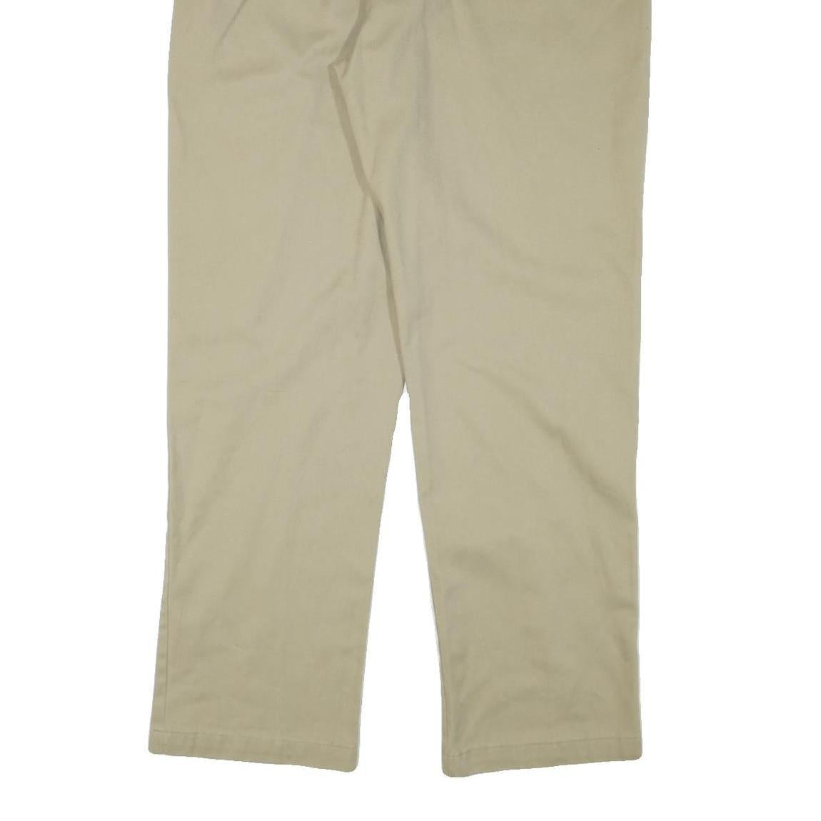 DICKIES Mens Regular Fit Beige Cotton Blend Trousers W38 L34 Workwear Zip