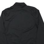 NIKE Mens Black Zip Sports Jacket L Polyester Blend Plain Athletic