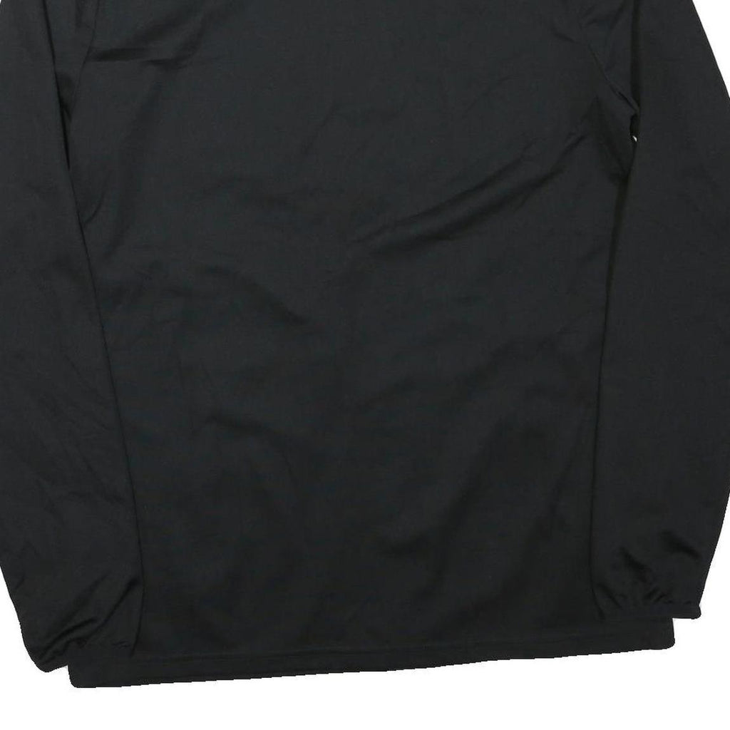 NIKE Mens Black Zip Sports Jacket L Polyester Blend Plain Athletic