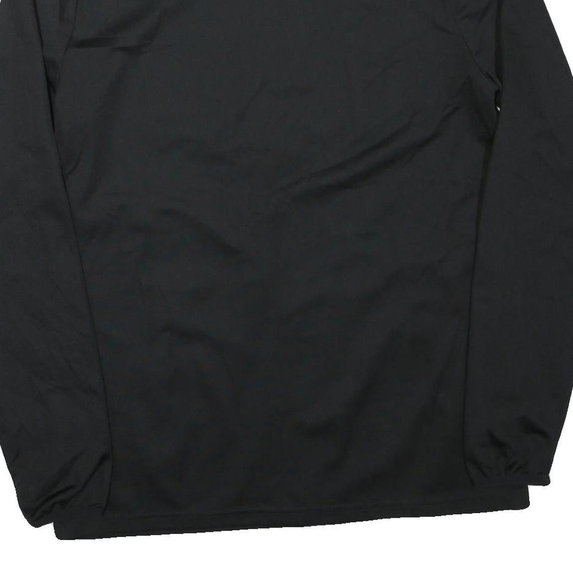 NIKE Mens Black Zip Sports Jacket L Polyester Blend Plain Athletic