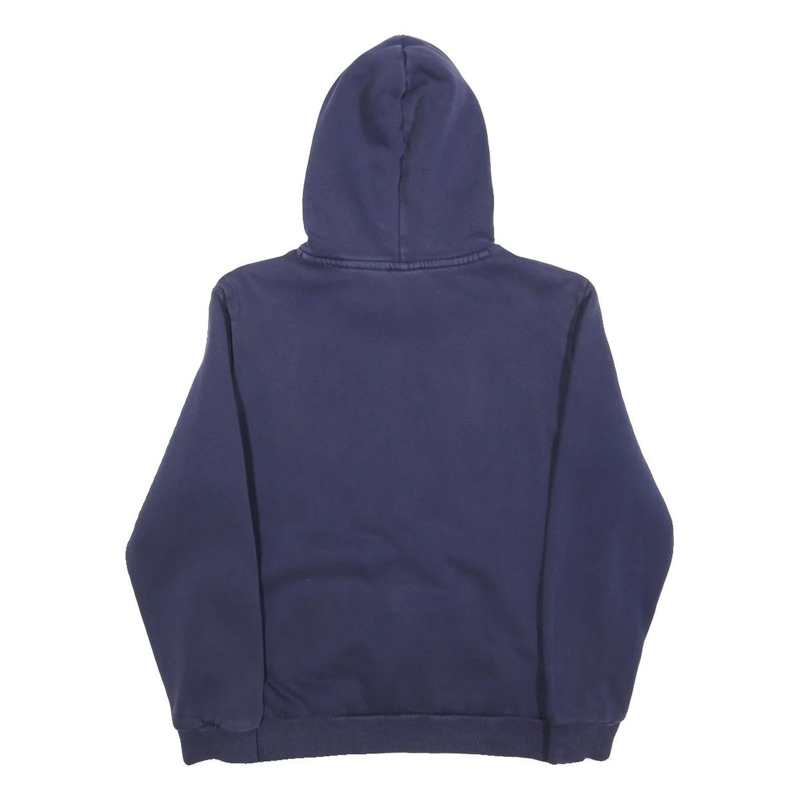 PUMA Mens Navy Blue Pullover Hoodie S Cotton Blend Classic Logo Sweatshirt