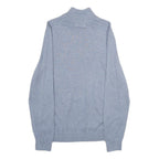 NAUTICA Mens Blue Plain Pullover Crew Neck Basic Knit S Cotton Jumper