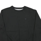 CHAMPION Mens Black Crew Neck M Cotton Blend Sweatshirt Classic Logo