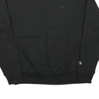 CHAMPION Mens Black Crew Neck M Cotton Blend Sweatshirt Classic Logo