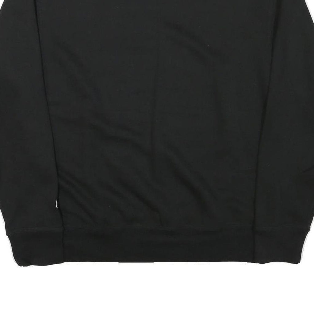 CHAMPION Mens Black Crew Neck M Cotton Blend Sweatshirt Classic Logo