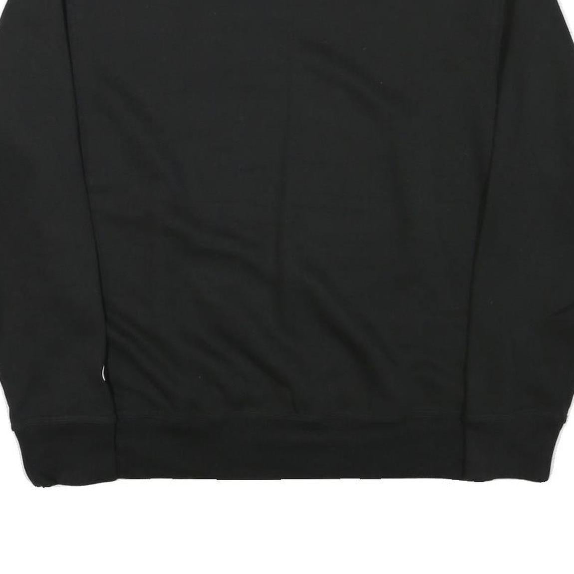 CHAMPION Mens Black Crew Neck M Cotton Blend Sweatshirt Classic Logo