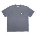CARHARTT Mens Blue Pocket T-Shirt XL Short Sleeve Crew Neck Cotton Blend