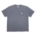 CARHARTT Mens Blue Pocket T-Shirt XL Short Sleeve Crew Neck Cotton Blend