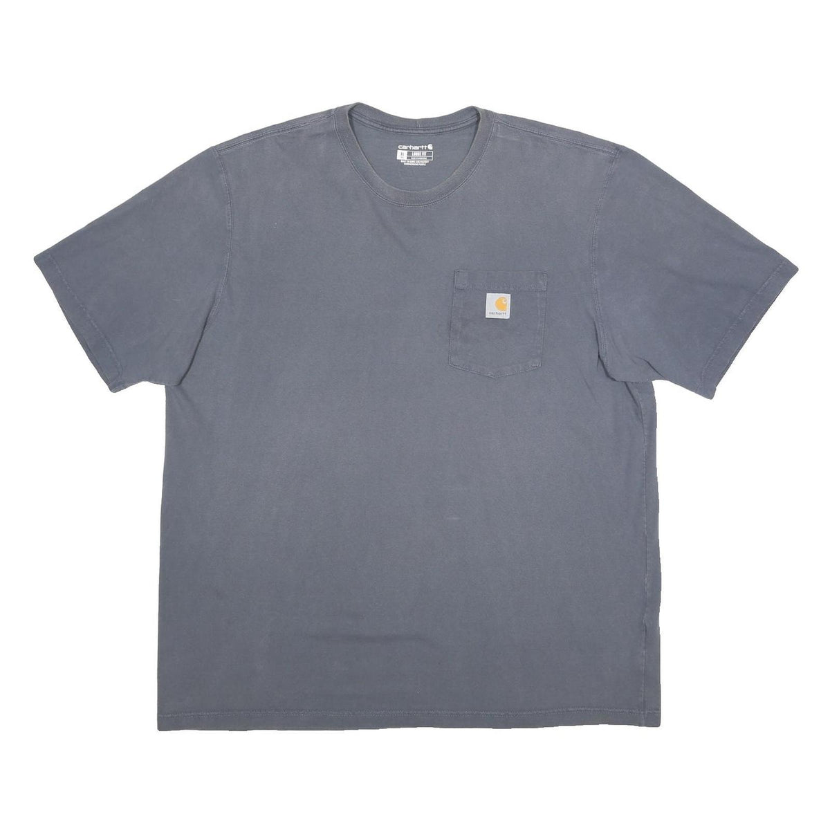 CARHARTT Mens Blue Pocket T-Shirt XL Short Sleeve Crew Neck Cotton Blend