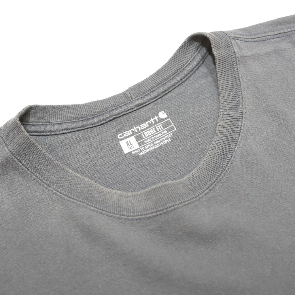 CARHARTT Mens Blue Pocket T-Shirt XL Short Sleeve Crew Neck Cotton Blend