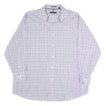 TOMMY HILFIGER Mens White & Purple Regular Fit Checked Shirt XL Classic Button