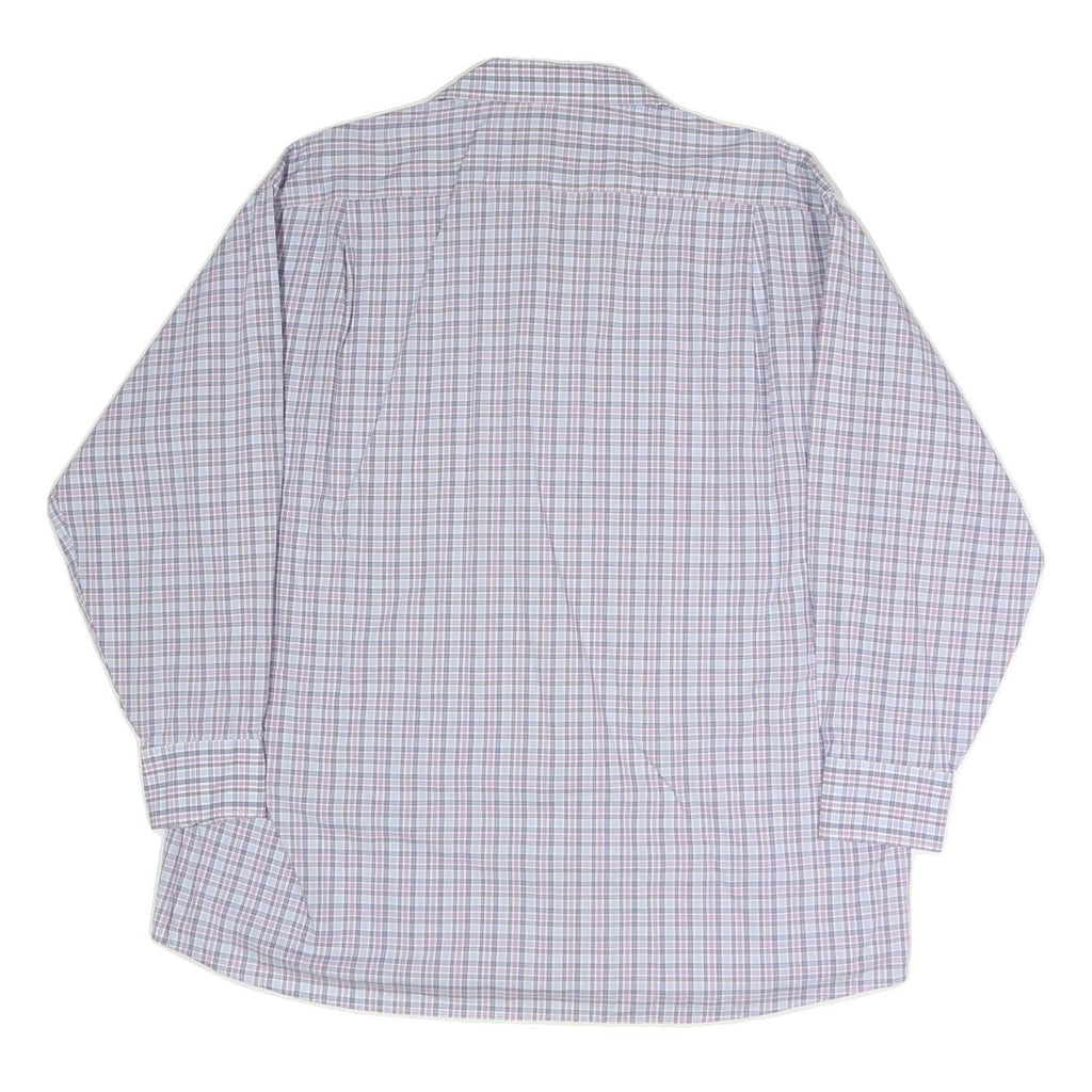 TOMMY HILFIGER Mens White & Purple Regular Fit Checked Shirt XL Classic Button