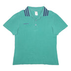 ADIDAS Womens Green & Navy Blue Polo Shirt Short Sleeve Plain XL TG Frankenthal