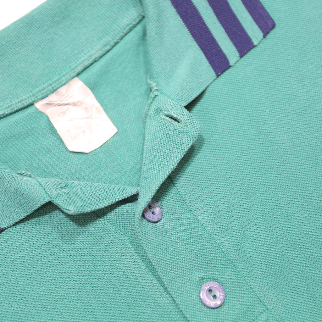ADIDAS Womens Green & Navy Blue Polo Shirt Short Sleeve Plain XL TG Frankenthal