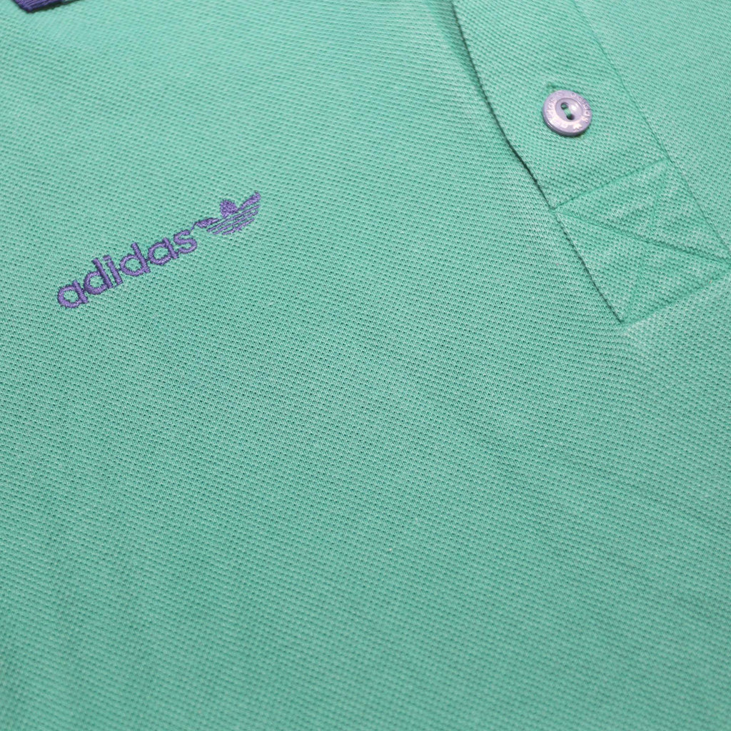ADIDAS Womens Green & Navy Blue Polo Shirt Short Sleeve Plain XL TG Frankenthal