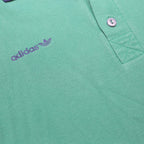 ADIDAS Womens Green & Navy Blue Polo Shirt Short Sleeve Plain XL TG Frankenthal