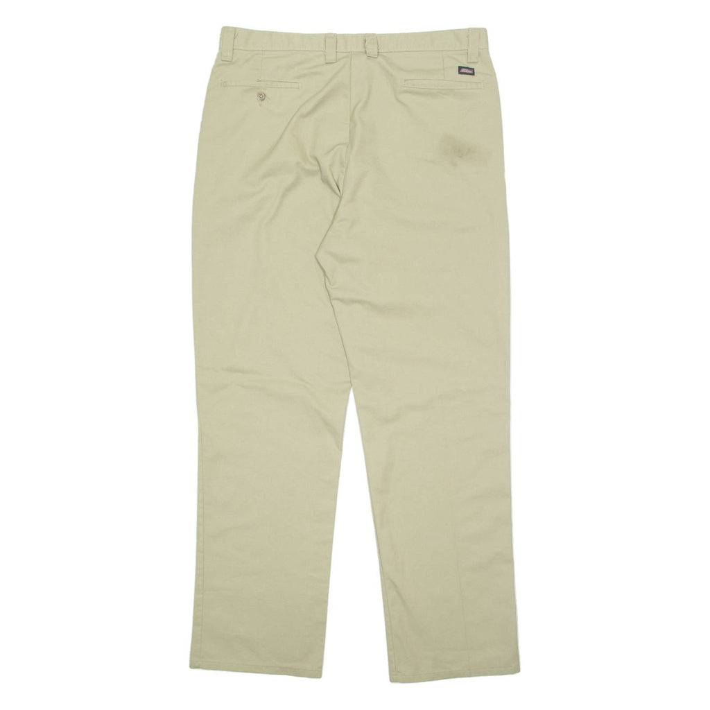 DICKIES Chino Mens Trousers Beige Regular Straight W36 L33