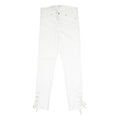 7 FOR ALL MANKIND Womens Jeans White Slim Skinny Denim W27 L29 Lace-Up Hem