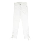 7 FOR ALL MANKIND Womens Jeans White Slim Skinny Denim W27 L29 Lace-Up Hem