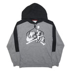 AIR JORDAN Mens Black & Grey Nike Air Pullover Hoodie XS Cotton Sportswear