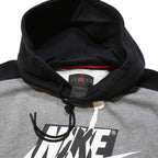 AIR JORDAN Mens Black & Grey Nike Air Pullover Hoodie XS Cotton Sportswear
