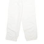 DICKIES Mens Cotton White Relaxed Straight Trousers W30 L30 Workwear Zip Closure