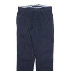 TOMMY HILFIGER Mens Cotton Blend Navy Blue Regular Fit Straight Trousers W30 L32