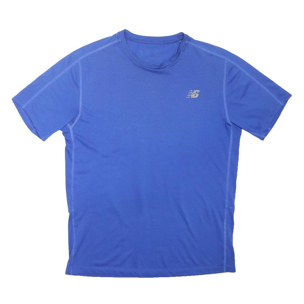 NEW BALANCE Mens Blue Short Sleeve Crew Neck Sports T-Shirt Size M Lightweight