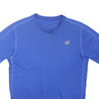 NEW BALANCE Mens Blue Short Sleeve Crew Neck Sports T-Shirt Size M Lightweight