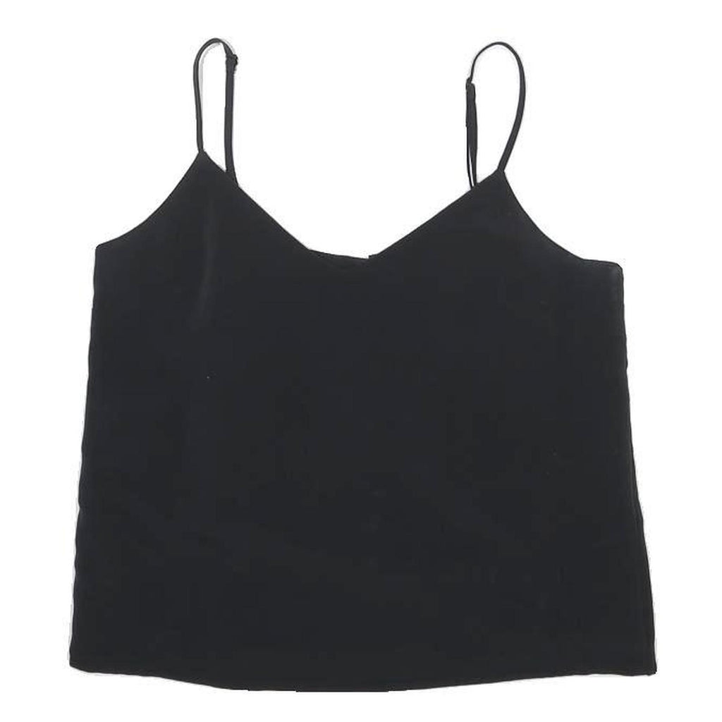 LEVI'S Womens Black Sleeveless Top Spaghetti Strap XS Button Detail Simple
