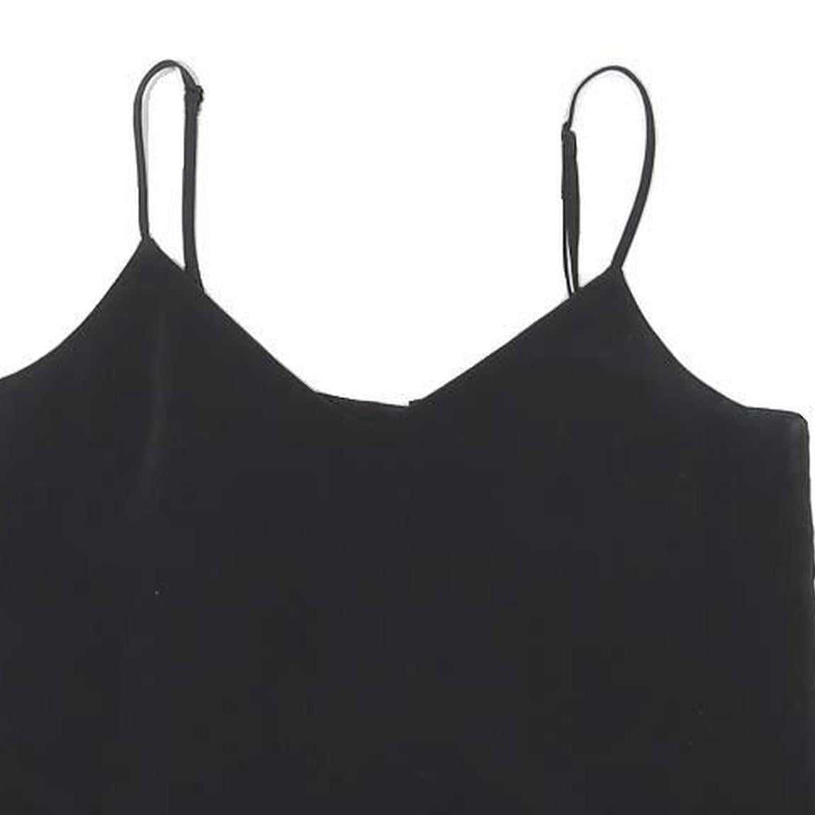 LEVI'S Womens Black Sleeveless Top Spaghetti Strap XS Button Detail Simple