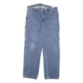 DICKIES Mens Regular Blue Denim Jeans W34 L29 Workwear Casual Cotton Blend Zip