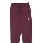 ADIDAS ORIGINALS Womens Joggers Maroon Slim Tapered XS W25 L25 Cotton Blend
