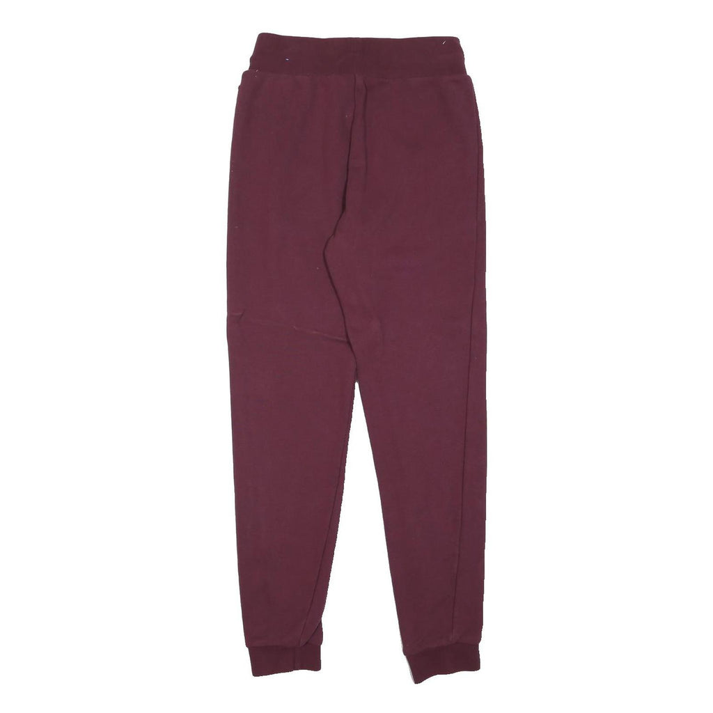 ADIDAS ORIGINALS Womens Joggers Maroon Slim Tapered XS W25 L25 Cotton Blend