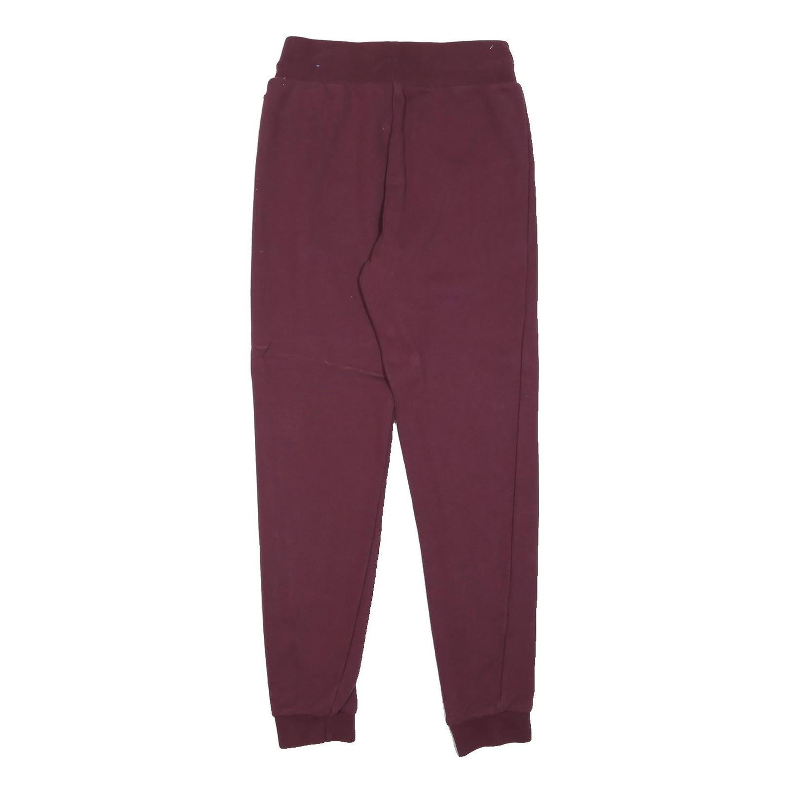 ADIDAS ORIGINALS Womens Joggers Maroon Slim Tapered XS W25 L25 Cotton Blend