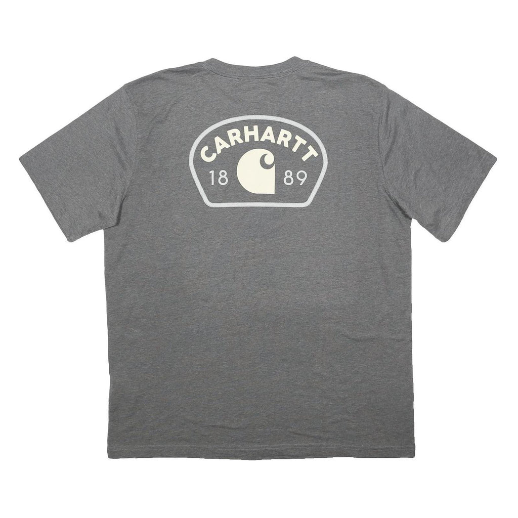 CARHARTT Mens Grey Graphic T-Shirt L Short Sleeve Crew Neck Workwear Casual