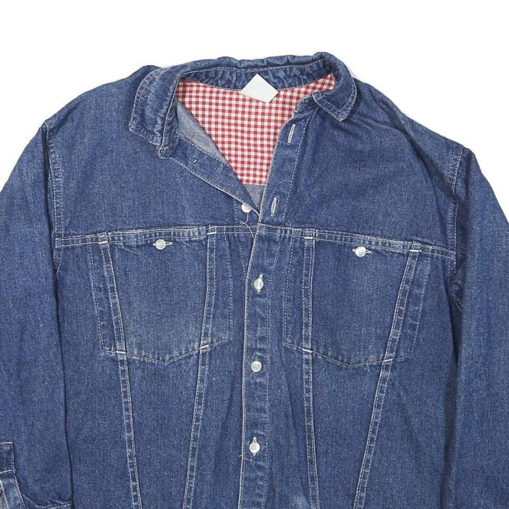 OILILY Womens Blue Denim Jacket M Cotton Blend Button Casual Outerwear