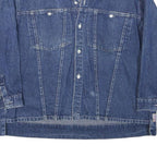 OILILY Womens Blue Denim Jacket M Cotton Blend Button Casual Outerwear