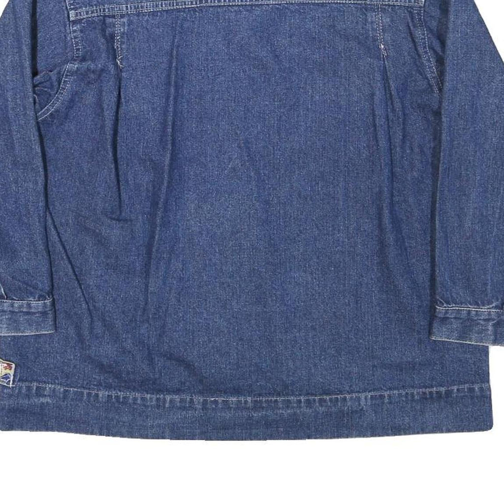 OILILY Womens Blue Denim Jacket M Cotton Blend Button Casual Outerwear