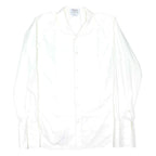 TJ LEWIN Mens White Evening Shirt M Long Sleeve Cotton Blend Formal Classic