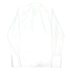 TJ LEWIN Mens White Evening Shirt M Long Sleeve Cotton Blend Formal Classic