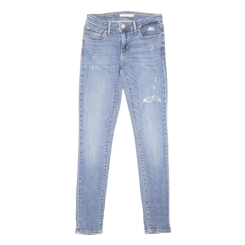 LEVI'S 711 Womens Slim Skinny Denim Light Blue Cotton Blend W26 L30 Stretch