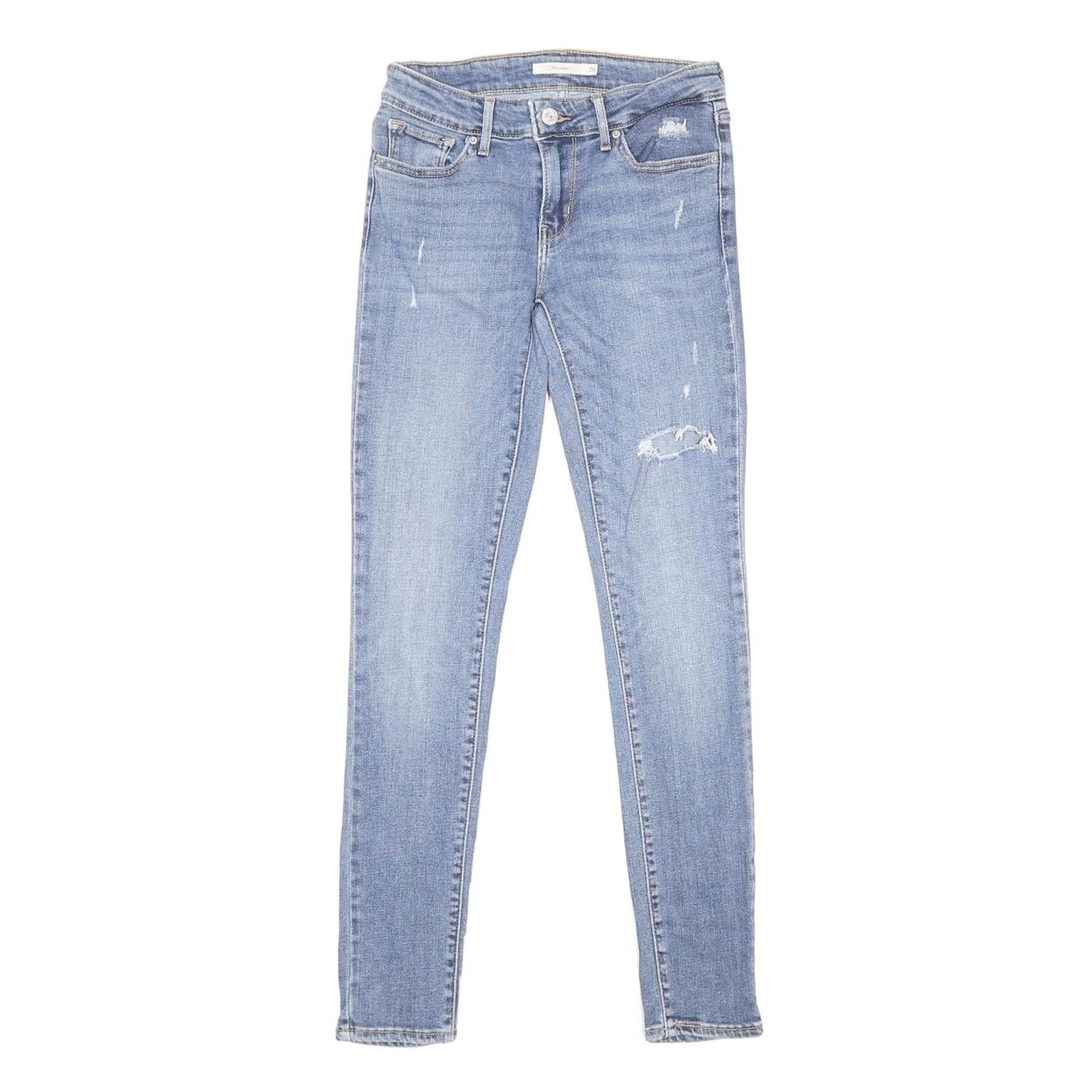 LEVI'S 711 Womens Slim Skinny Denim Light Blue Cotton Blend W26 L30 Stretch