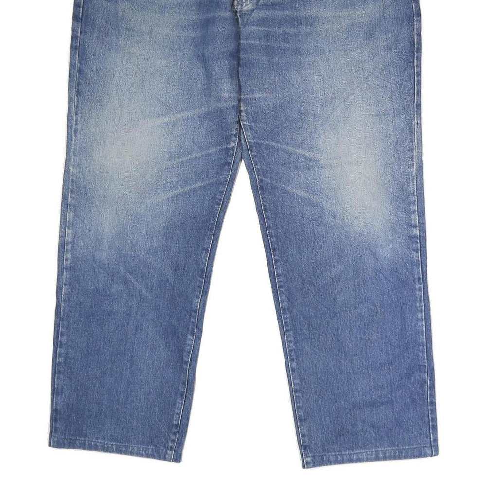 TRUSADDI JEANS Mens Regular Fit Blue Denim Jeans W36 L29 Classic Zip