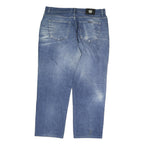 TRUSADDI JEANS Mens Regular Fit Blue Denim Jeans W36 L29 Classic Zip