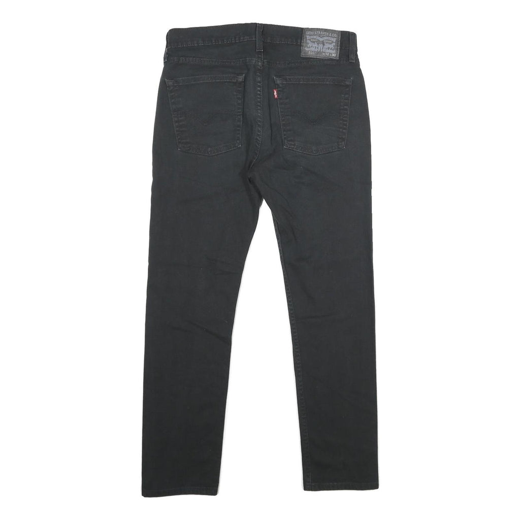 LEVI'S 510 Mens Jeans Black Slim Skinny Denim Raw W32 L30 Slim Fit Zip