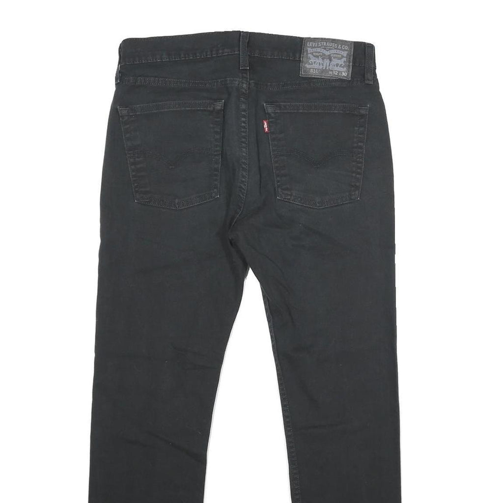 LEVI'S 510 Mens Jeans Black Slim Skinny Denim Raw W32 L30 Slim Fit Zip
