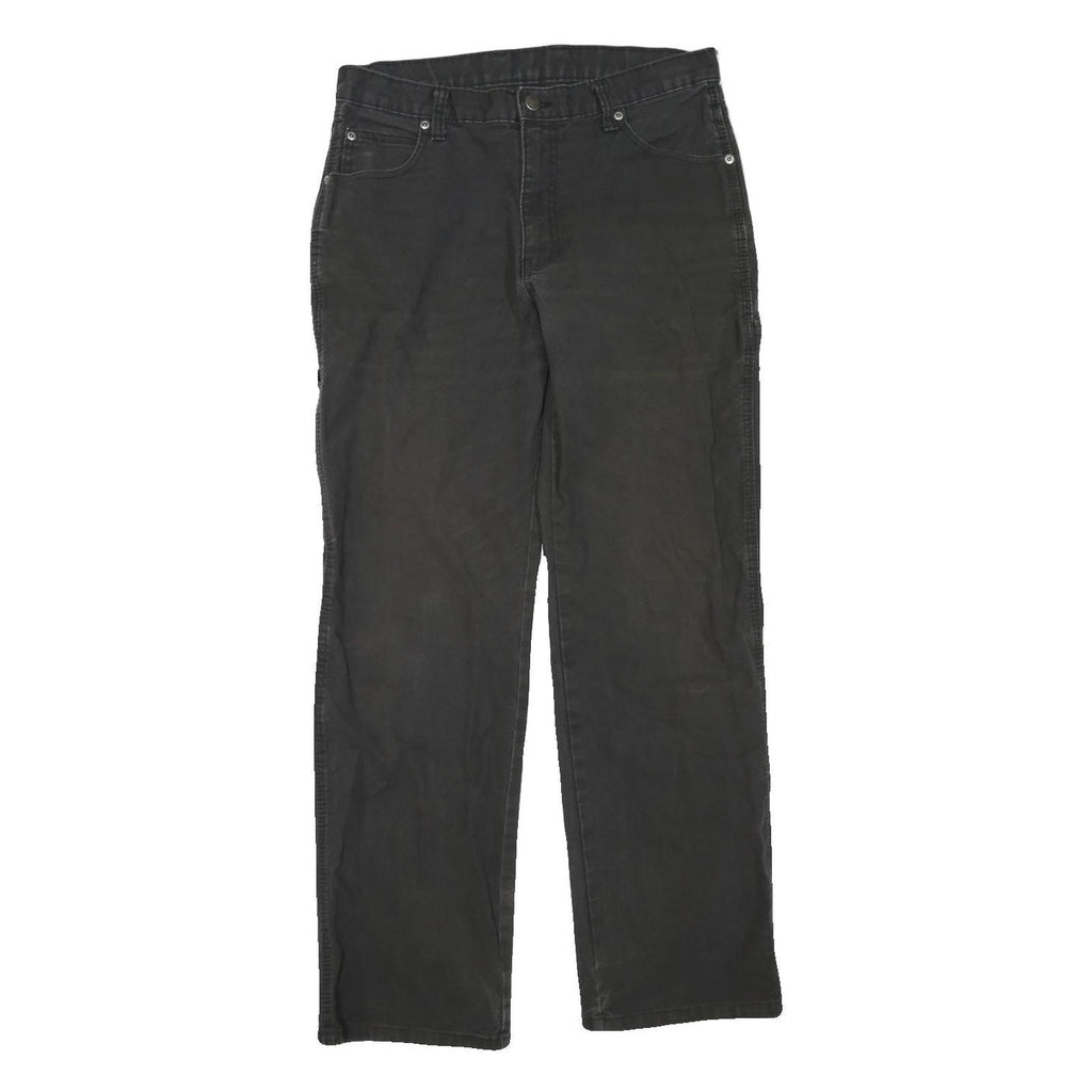 DICKIES Womens Black Regular Fit Straight Cotton Blend Jeans W32 L32 Workwear